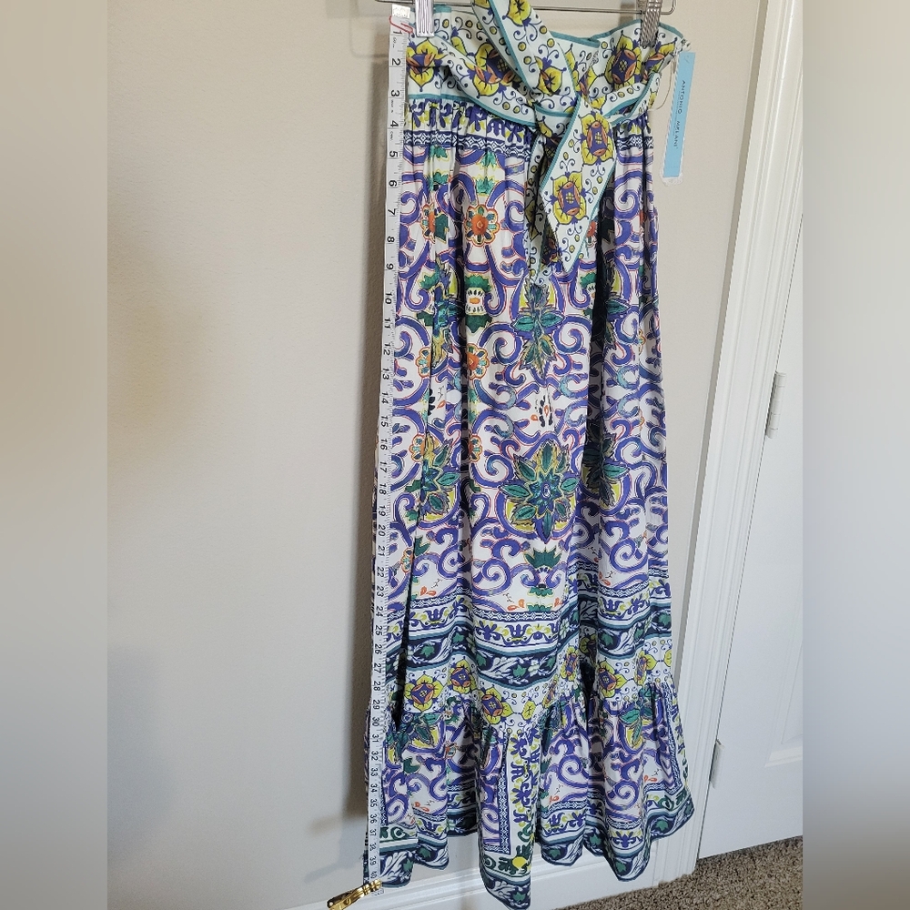 ANTONIO MELANI Multicolor A-Line Skirt With Belt - Picture 2 of 4